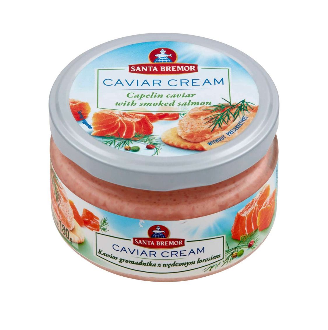 Икра Мойвы с копчёным лососем Santa Bremor 180g